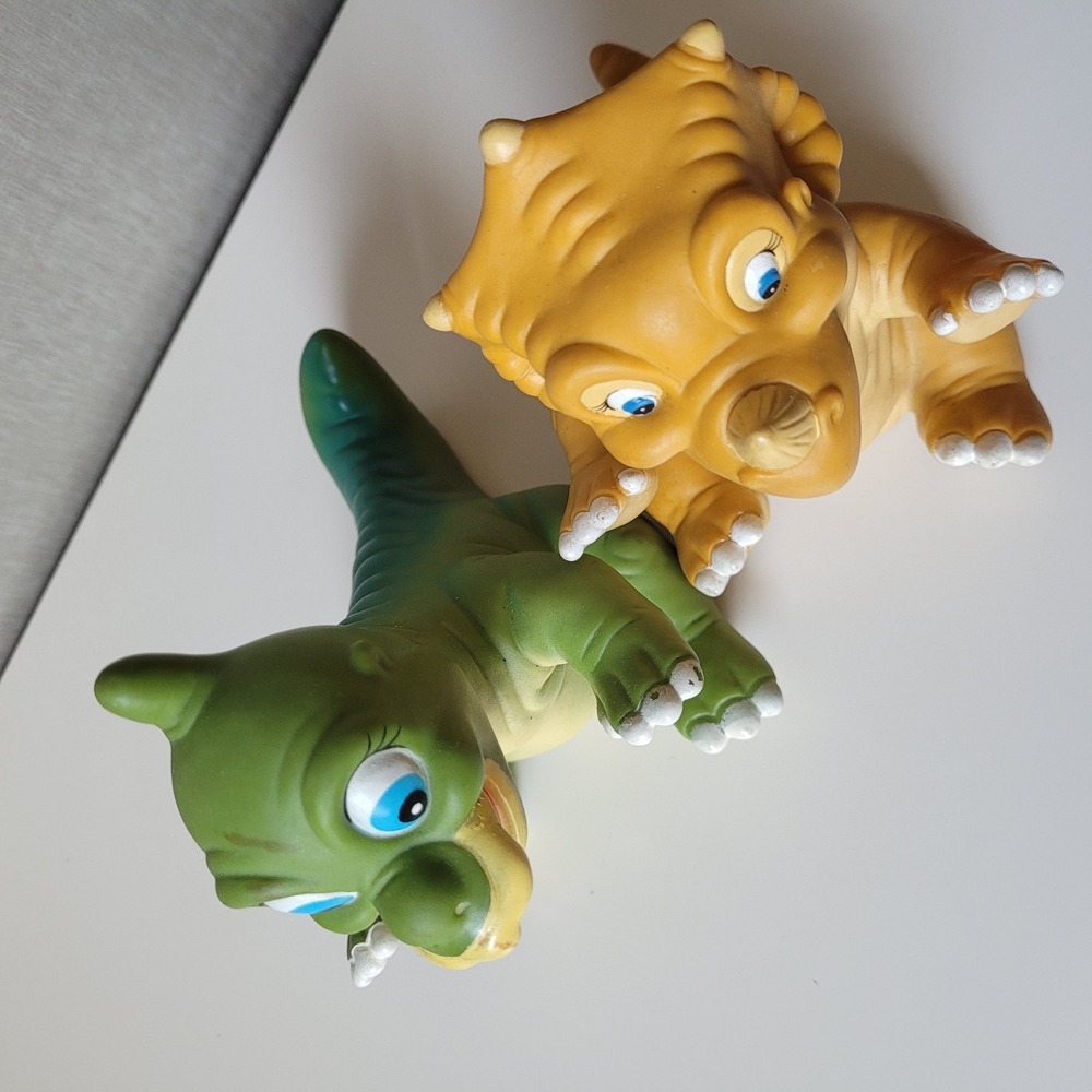 Vintage 1988 Land Before Time Pizza Hut Puppets - Cera & Ducky Set - Rare - Picture 5 of 9